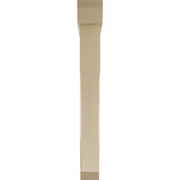 Ekena Millwork - BKTUR0554X46X46WTL06RCPR - Timberthane Faux Wood Westlake Style Bracket w/ Offset Brace, Slat Ends, 5 1/2"W x 46"D x 46"H, Primed Tan