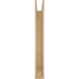 Ekena Millwork - BKTUR0554X46X46WTL06RCPR - Timberthane Faux Wood Westlake Style Bracket w/ Offset Brace, Slat Ends, 5 1/2"W x 46"D x 46"H, Primed Tan