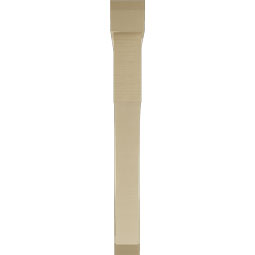 Ekena Millwork - BKTUR0554X48X48WTL06RCPR - Timberthane Faux Wood Westlake Style Bracket w/ Offset Brace, Slat Ends, 5 1/2"W x 48"D x 48"H, Primed Tan