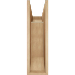 Ekena Millwork - BKTUR0756X18X26WTL06RCPR - Timberthane Faux Wood Westlake Style Bracket w/ Offset Brace, Slat Ends, 7 1/2"W x 18"D x 26"H, Primed Tan