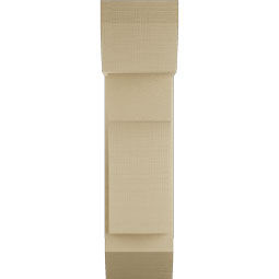 Ekena Millwork - BKTUR0756X18X30WTL06RCPR - Timberthane Faux Wood Westlake Style Bracket w/ Offset Brace, Slat Ends, 7 1/2"W x 18"D x 30"H, Primed Tan