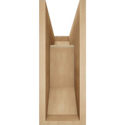 Ekena Millwork - BKTUR0756X20X20WTL06RCPR - Timberthane Faux Wood Westlake Style Bracket w/ Offset Brace, Slat Ends, 7 1/2"W x 20"D x 20"H, Primed Tan