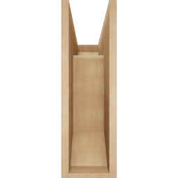 Ekena Millwork - BKTUR0756X20X24WTL06RCPR - Timberthane Faux Wood Westlake Style Bracket w/ Offset Brace, Slat Ends, 7 1/2"W x 20"D x 24"H, Primed Tan