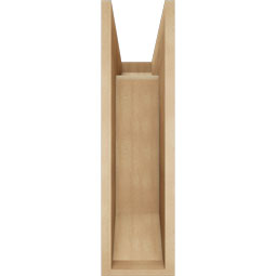 Ekena Millwork - BKTUR0756X20X28WTL06RCPR - Timberthane Faux Wood Westlake Style Bracket w/ Offset Brace, Slat Ends, 7 1/2"W x 20"D x 28"H, Primed Tan