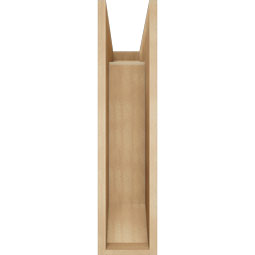 Ekena Millwork - BKTUR0756X20X32WTL06RCPR - Timberthane Faux Wood Westlake Style Bracket w/ Offset Brace, Slat Ends, 7 1/2"W x 20"D x 32"H, Primed Tan