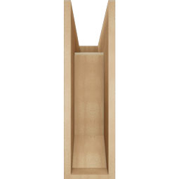 Ekena Millwork - BKTUR0756X22X26WTL06RCPR - Timberthane Faux Wood Westlake Style Bracket w/ Offset Brace, Slat Ends, 7 1/2"W x 22"D x 26"H, Primed Tan