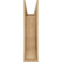 Ekena Millwork - BKTUR0756X22X30WTL06RCPR - Timberthane Faux Wood Westlake Style Bracket w/ Offset Brace, Slat Ends, 7 1/2"W x 22"D x 30"H, Primed Tan