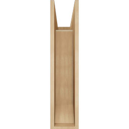 Ekena Millwork - BKTUR0756X22X34WTL06RCPR - Timberthane Faux Wood Westlake Style Bracket w/ Offset Brace, Slat Ends, 7 1/2"W x 22"D x 34"H, Primed Tan