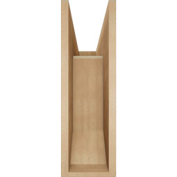 Ekena Millwork - BKTUR0756X24X24WTL06RCPR - Timberthane Faux Wood Westlake Style Bracket w/ Offset Brace, Slat Ends, 7 1/2"W x 24"D x 24"H, Primed Tan