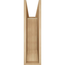 Ekena Millwork - BKTUR0756X24X28WTL06RCPR - Timberthane Faux Wood Westlake Style Bracket w/ Offset Brace, Slat Ends, 7 1/2"W x 24"D x 28"H, Primed Tan