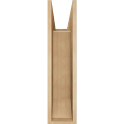 Ekena Millwork - BKTUR0756X24X32WTL06RCPR - Timberthane Faux Wood Westlake Style Bracket w/ Offset Brace, Slat Ends, 7 1/2"W x 24"D x 32"H, Primed Tan