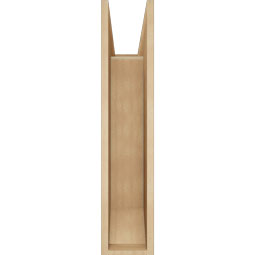 Ekena Millwork - BKTUR0756X24X36WTL06RCPR - Timberthane Faux Wood Westlake Style Bracket w/ Offset Brace, Slat Ends, 7 1/2"W x 24"D x 36"H, Primed Tan