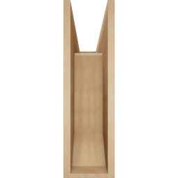 Ekena Millwork - BKTUR0756X26X26WTL06RCPR - Timberthane Faux Wood Westlake Style Bracket w/ Offset Brace, Slat Ends, 7 1/2"W x 26"D x 26"H, Primed Tan