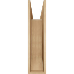 Ekena Millwork - BKTUR0756X26X30WTL06RCPR - Timberthane Faux Wood Westlake Style Bracket w/ Offset Brace, Slat Ends, 7 1/2"W x 26"D x 30"H, Primed Tan