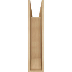 Ekena Millwork - BKTUR0756X26X34WTL06RCPR - Timberthane Faux Wood Westlake Style Bracket w/ Offset Brace, Slat Ends, 7 1/2"W x 26"D x 34"H, Primed Tan
