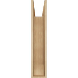 Ekena Millwork - BKTUR0756X26X38WTL06RCPR - Timberthane Faux Wood Westlake Style Bracket w/ Offset Brace, Slat Ends, 7 1/2"W x 26"D x 38"H, Primed Tan