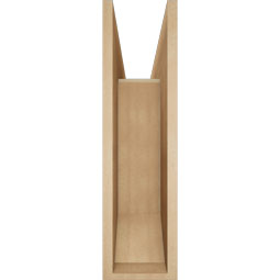 Ekena Millwork - BKTUR0756X28X28WTL06RCPR - Timberthane Faux Wood Westlake Style Bracket w/ Offset Brace, Slat Ends, 7 1/2"W x 28"D x 28"H, Primed Tan
