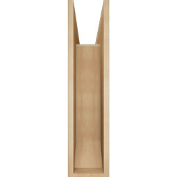 Ekena Millwork - BKTUR0756X28X32WTL06RCPR - Timberthane Faux Wood Westlake Style Bracket w/ Offset Brace, Slat Ends, 7 1/2"W x 28"D x 32"H, Primed Tan