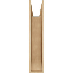 Ekena Millwork - BKTUR0756X28X36WTL06RCPR - Timberthane Faux Wood Westlake Style Bracket w/ Offset Brace, Slat Ends, 7 1/2"W x 28"D x 36"H, Primed Tan