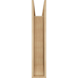 Ekena Millwork - BKTUR0756X28X40WTL06RCPR - Timberthane Faux Wood Westlake Style Bracket w/ Offset Brace, Slat Ends, 7 1/2"W x 28"D x 40"H, Primed Tan