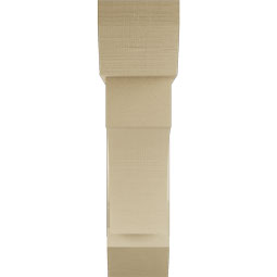Ekena Millwork - BKTUR0756X30X30WTL06RCPR - Timberthane Faux Wood Westlake Style Bracket w/ Offset Brace, Slat Ends, 7 1/2"W x 30"D x 30"H, Primed Tan