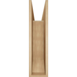Ekena Millwork - BKTUR0756X30X30WTL06RCPR - Timberthane Faux Wood Westlake Style Bracket w/ Offset Brace, Slat Ends, 7 1/2"W x 30"D x 30"H, Primed Tan
