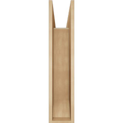 Ekena Millwork - BKTUR0756X30X36WTL06RCPR - Timberthane Faux Wood Westlake Style Bracket w/ Offset Brace, Slat Ends, 7 1/2"W x 30"D x 36"H, Primed Tan