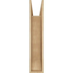 Ekena Millwork - BKTUR0756X30X38WTL06RCPR - Timberthane Faux Wood Westlake Style Bracket w/ Offset Brace, Slat Ends, 7 1/2"W x 30"D x 38"H, Primed Tan