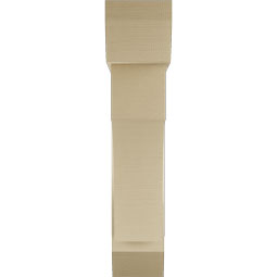 Ekena Millwork - BKTUR0756X32X36WTL06RCPR - Timberthane Faux Wood Westlake Style Bracket w/ Offset Brace, Slat Ends, 7 1/2"W x 32"D x 36"H, Primed Tan