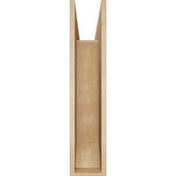 Ekena Millwork - BKTUR0756X32X36WTL06RCPR - Timberthane Faux Wood Westlake Style Bracket w/ Offset Brace, Slat Ends, 7 1/2"W x 32"D x 36"H, Primed Tan