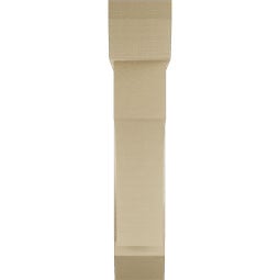 Ekena Millwork - BKTUR0756X32X38WTL06RCPR - Timberthane Faux Wood Westlake Style Bracket w/ Offset Brace, Slat Ends, 7 1/2"W x 32"D x 38"H, Primed Tan