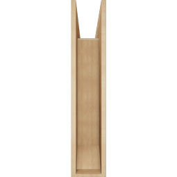 Ekena Millwork - BKTUR0756X32X38WTL06RCPR - Timberthane Faux Wood Westlake Style Bracket w/ Offset Brace, Slat Ends, 7 1/2"W x 32"D x 38"H, Primed Tan