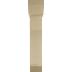 Ekena Millwork - BKTUR0756X32X40WTL06RCPR - Timberthane Faux Wood Westlake Style Bracket w/ Offset Brace, Slat Ends, 7 1/2"W x 32"D x 40"H, Primed Tan