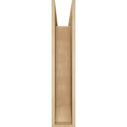 Ekena Millwork - BKTUR0756X32X40WTL06RCPR - Timberthane Faux Wood Westlake Style Bracket w/ Offset Brace, Slat Ends, 7 1/2"W x 32"D x 40"H, Primed Tan