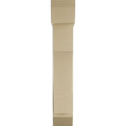 Ekena Millwork - BKTUR0756X32X44WTL06RCPR - Timberthane Faux Wood Westlake Style Bracket w/ Offset Brace, Slat Ends, 7 1/2"W x 32"D x 44"H, Primed Tan