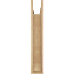 Ekena Millwork - BKTUR0756X32X44WTL06RCPR - Timberthane Faux Wood Westlake Style Bracket w/ Offset Brace, Slat Ends, 7 1/2"W x 32"D x 44"H, Primed Tan