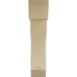 Ekena Millwork - BKTUR0756X34X34WTL06RCPR - Timberthane Faux Wood Westlake Style Bracket w/ Offset Brace, Slat Ends, 7 1/2"W x 34"D x 34"H, Primed Tan