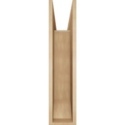 Ekena Millwork - BKTUR0756X34X34WTL06RCPR - Timberthane Faux Wood Westlake Style Bracket w/ Offset Brace, Slat Ends, 7 1/2"W x 34"D x 34"H, Primed Tan
