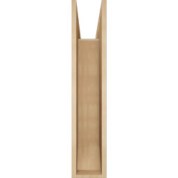 Ekena Millwork - BKTUR0756X34X38WTL06RCPR - Timberthane Faux Wood Westlake Style Bracket w/ Offset Brace, Slat Ends, 7 1/2"W x 34"D x 38"H, Primed Tan