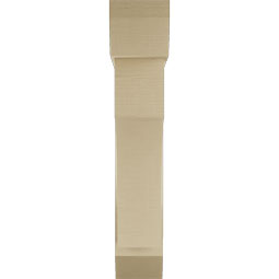 Ekena Millwork - BKTUR0756X34X40WTL06RCPR - Timberthane Faux Wood Westlake Style Bracket w/ Offset Brace, Slat Ends, 7 1/2"W x 34"D x 40"H, Primed Tan