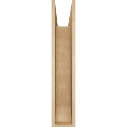 Ekena Millwork - BKTUR0756X34X40WTL06RCPR - Timberthane Faux Wood Westlake Style Bracket w/ Offset Brace, Slat Ends, 7 1/2"W x 34"D x 40"H, Primed Tan