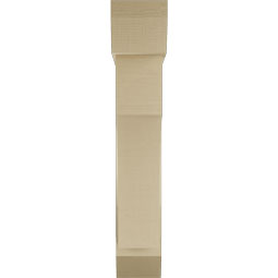 Ekena Millwork - BKTUR0756X34X42WTL06RCPR - Timberthane Faux Wood Westlake Style Bracket w/ Offset Brace, Slat Ends, 7 1/2"W x 34"D x 42"H, Primed Tan