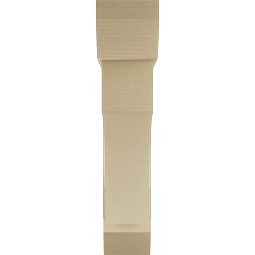 Ekena Millwork - BKTUR0756X36X36WTL06RCPR - Timberthane Faux Wood Westlake Style Bracket w/ Offset Brace, Slat Ends, 7 1/2"W x 36"D x 36"H, Primed Tan