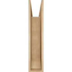 Ekena Millwork - BKTUR0756X36X36WTL06RCPR - Timberthane Faux Wood Westlake Style Bracket w/ Offset Brace, Slat Ends, 7 1/2"W x 36"D x 36"H, Primed Tan