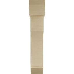 Ekena Millwork - BKTUR0756X36X40WTL06RCPR - Timberthane Faux Wood Westlake Style Bracket w/ Offset Brace, Slat Ends, 7 1/2"W x 36"D x 40"H, Primed Tan