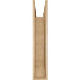 Ekena Millwork - BKTUR0756X36X40WTL06RCPR - Timberthane Faux Wood Westlake Style Bracket w/ Offset Brace, Slat Ends, 7 1/2"W x 36"D x 40"H, Primed Tan