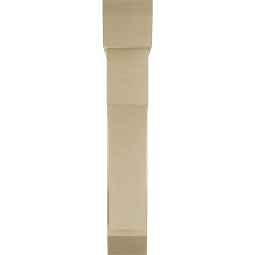 Ekena Millwork - BKTUR0756X36X44WTL06RCPR - Timberthane Faux Wood Westlake Style Bracket w/ Offset Brace, Slat Ends, 7 1/2"W x 36"D x 44"H, Primed Tan