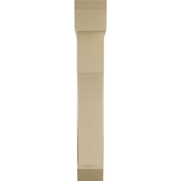 Ekena Millwork - BKTUR0756X36X48WTL06RCPR - Timberthane Faux Wood Westlake Style Bracket w/ Offset Brace, Slat Ends, 7 1/2"W x 36"D x 48"H, Primed Tan