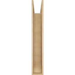 Ekena Millwork - BKTUR0756X36X48WTL06RCPR - Timberthane Faux Wood Westlake Style Bracket w/ Offset Brace, Slat Ends, 7 1/2"W x 36"D x 48"H, Primed Tan