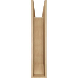 Ekena Millwork - BKTUR0756X38X38WTL06RCPR - Timberthane Faux Wood Westlake Style Bracket w/ Offset Brace, Slat Ends, 7 1/2"W x 38"D x 38"H, Primed Tan